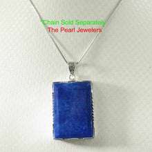 Load image into Gallery viewer, Lapis Lazuli Rectangle Sterling Silver Pendant