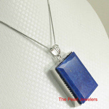 Load image into Gallery viewer, Lapis Lazuli Rectangle Sterling Silver Pendant