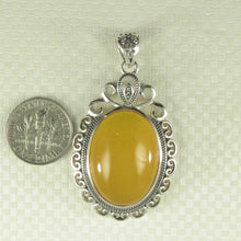 Load image into Gallery viewer, Large Cabochon Oval Yellow Agate Pendant
