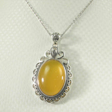 Load image into Gallery viewer, Large Cabochon Oval Yellow Agate Pendant