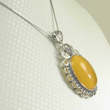 Load image into Gallery viewer, Large Cabochon Oval Yellow Agate Pendant