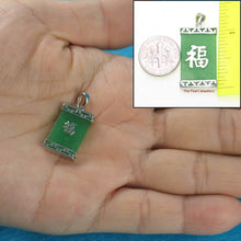 Load image into Gallery viewer, Large Green Jade “Fu” Tablet Pendant