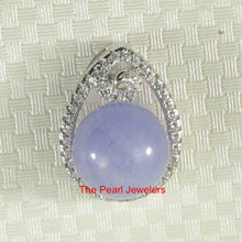 Load image into Gallery viewer, Lavender Jade Raindrop Flower Pendant