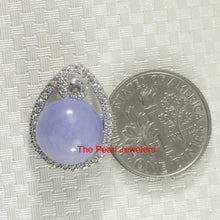 Load image into Gallery viewer, Lavender Jade Raindrop Flower Pendant