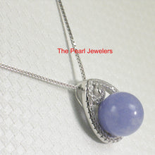 Load image into Gallery viewer, Lavender Jade Raindrop Flower Pendant