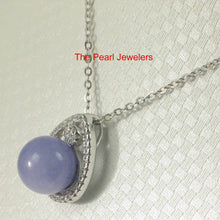 Load image into Gallery viewer, Lavender Jade Raindrop Flower Pendant