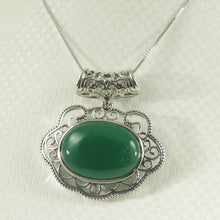 Load image into Gallery viewer, Lucky Lock Green Agate Pendant