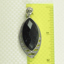 Load image into Gallery viewer, Faceted Marquise Blue Sandstone Pendant