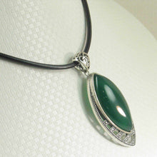 Load image into Gallery viewer, Marquise Green Agate Pendant