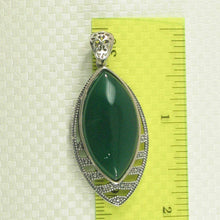 Load image into Gallery viewer, Marquise Green Agate Pendant