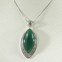 Load image into Gallery viewer, Marquise Green Agate Pendant