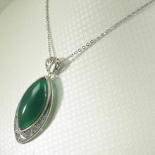 Load image into Gallery viewer, Marquise Green Agate Pendant