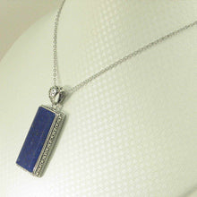 Load image into Gallery viewer, Antique-Style Natural Blue Lapis Rectangle Pendant