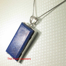 Load image into Gallery viewer, Blue Lapis Lazuli Rectangle Pendant Necklace