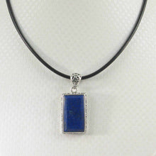 Load image into Gallery viewer, Slim Lapis Rectangle Pendant
