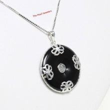 Load image into Gallery viewer, Solid Sterling Silver 925 Butterflies Black Onyx Pendant