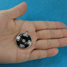 Load image into Gallery viewer, Solid Sterling Silver 925 Butterflies Black Onyx Pendant