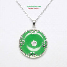 Load image into Gallery viewer, Solid Sterling Silver 925 Butterflies Green Jade Pendant