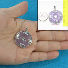 Load image into Gallery viewer, Solid Sterling Silver 925 Butterflies Lavender Jade Pendant