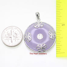Load image into Gallery viewer, Solid Sterling Silver 925 Butterflies Lavender Jade Pendant