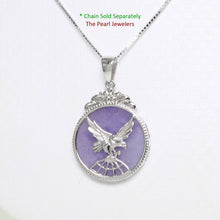 Load image into Gallery viewer, Solid Sterling Silver 925 Eagle Lavender Jade Pendant