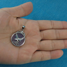 Load image into Gallery viewer, Solid Sterling Silver 925 Eagle Lavender Jade Pendant