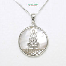 Load image into Gallery viewer, Solid Sterling Silver 925 Kuan Yin Mother of Pearl Pendant