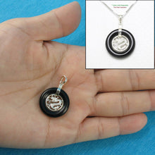 Load image into Gallery viewer, Solid Sterling Silver Dragon Black Onyx Pendant