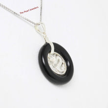 Load image into Gallery viewer, Solid Sterling Silver Dragon Black Onyx Pendant