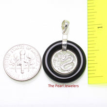 Load image into Gallery viewer, Solid Sterling Silver Dragon Black Onyx Pendant