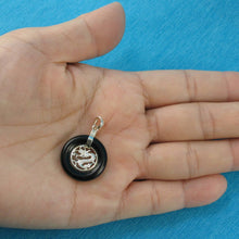 Load image into Gallery viewer, Solid Sterling Silver Dragon Black Onyx Pendant