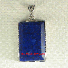 Load image into Gallery viewer, Solid Sterling Silver Large Rectangle Lapis Lazuli Pendant