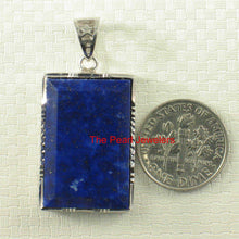 Load image into Gallery viewer, Solid Sterling Silver Large Rectangle Lapis Lazuli Pendant