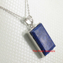 Load image into Gallery viewer, Solid Sterling Silver Large Rectangle Lapis Lazuli Pendant
