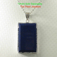 Load image into Gallery viewer, Solid Sterling Silver Rectangle Lapis Lazuli Pendant