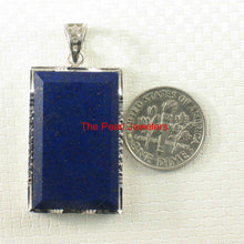 Load image into Gallery viewer, Solid Sterling Silver Rectangle Lapis Lazuli Pendant