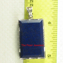 Load image into Gallery viewer, Solid Sterling Silver Rectangle Lapis Lazuli Pendant
