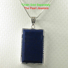 Load image into Gallery viewer, Solid Sterling Silver Rectangle Lapis Lazuli Pendant