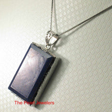 Load image into Gallery viewer, Solid Sterling Silver Rectangle Lapis Lazuli Pendant