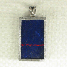 Load image into Gallery viewer, Solid Sterling Silver Rectangle Lapis Lazuli Pendant