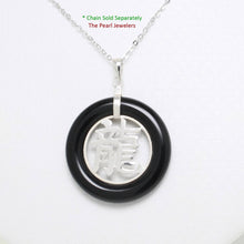 Load image into Gallery viewer, Solid Sterling Silver 925 Dragon Black Onyx Ring Pendant
