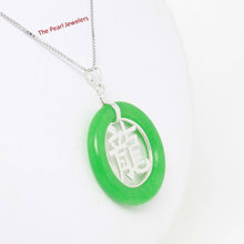 Load image into Gallery viewer, Solid Sterling Silver 925 Dragon Green Jade Ring Pendant