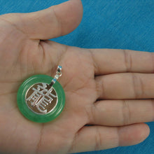 Load image into Gallery viewer, Solid Sterling Silver 925 Dragon Green Jade Ring Pendant