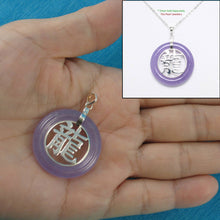 Load image into Gallery viewer, Solid Sterling Silver 925 Dragon Lavender Jade Ring Pendant