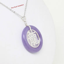 Load image into Gallery viewer, Solid Sterling Silver 925 Dragon Lavender Jade Ring Pendant