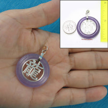 Load image into Gallery viewer, Solid Sterling Silver 925 Dragon Lavender Jade Ring Pendant