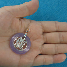 Load image into Gallery viewer, Solid Sterling Silver 925 Dragon Lavender Jade Ring Pendant