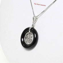 Load image into Gallery viewer, Solid Sterling Silver .925 Good Fortune Black Onyx Ring Pendant
