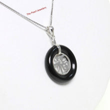 Load image into Gallery viewer, Solid Sterling Silver .925 Good Fortune Black Onyx Ring Pendant