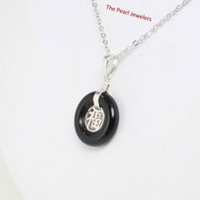 Load image into Gallery viewer, Solid Sterling Silver .925 Good Fortune Black Onyx Ring Pendant